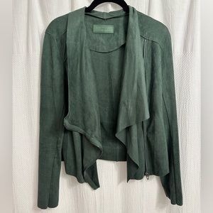 Blank NYC Hunter Green Suede-Like Jacket